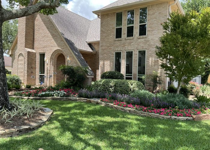 Stone Borders Flowerbed