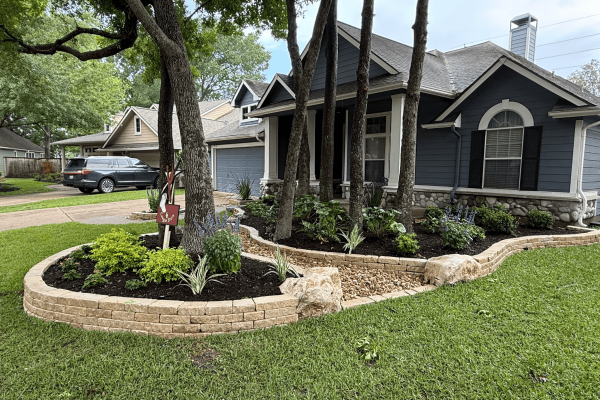 Stone Boarder with Gravel Pathway